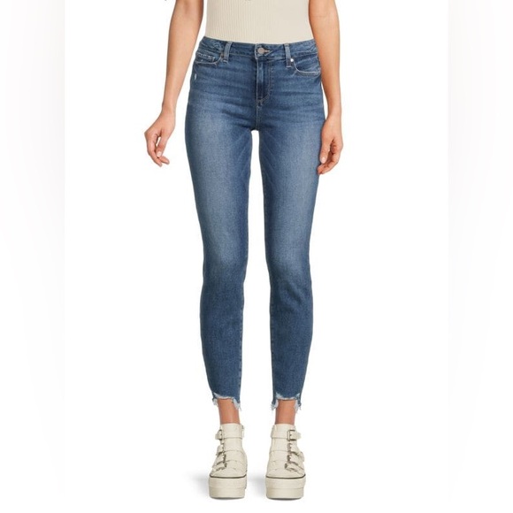Paige cropped denim jeans, blue, Size 27 Excellent Condition - Picture 1 of 5